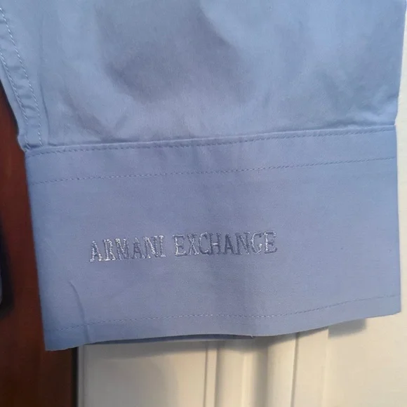 Armani Exchange Men's Light Blue Dress Shirt - Picture 4 of 12